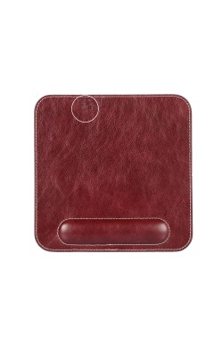 LONDO (MD-9) HAKİKİ DERİ MOUSE PAD BİLEK DESTEKLİ RAHATLATICI SÜNGERLİ - BORDO