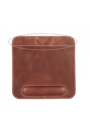 LONDO (MD-15) HAKİKİ DERİ MOUSE PAD BİLEK DESTEKLİ RAHATLATICI SÜNGERLİ - KAHVERENGİ