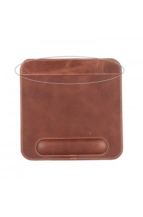 LONDO (MD-19) HAKİKİ DERİ MOUSE PAD BİLEK DESTEKLİ RAHATLATICI SÜNGERLİ - KAHVERENGİ