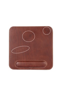 LONDO (MD-810) HAKİKİ DERİ MOUSE PAD BİLEK DESTEKLİ RAHATLATICI SÜNGERLİ - KAHVERENGİ