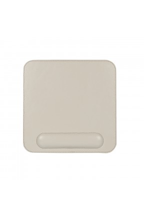 LONDO (MS-4) DERİ MOUSE PAD BİLEK DESTEKLİ RAHATLATICI SÜNGERLİ - BEYAZ