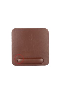 LONDO (MS-10) DERİ MOUSE PAD BİLEK DESTEKLİ RAHATLATICI SÜNGERLİ - KAHVERENGİ
