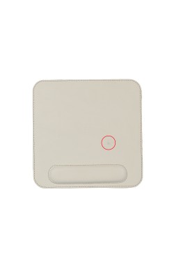 LONDO (MS-22) DERİ MOUSE PAD BİLEK DESTEKLİ RAHATLATICI SÜNGERLİ - BEYAZ