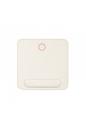 LONDO (MS-30) DERİ MOUSE PAD BİLEK DESTEKLİ RAHATLATICI SÜNGERLİ - BEYAZ
