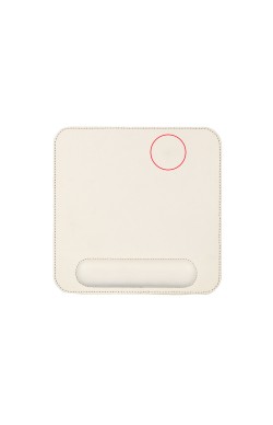 LONDO (MS-34) DERİ MOUSE PAD BİLEK DESTEKLİ RAHATLATICI SÜNGERLİ - BEYAZ