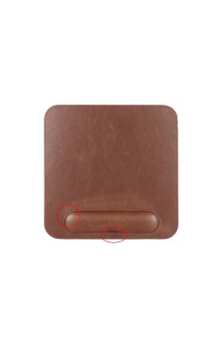 LONDO (MS-36) DERİ MOUSE PAD BİLEK DESTEKLİ RAHATLATICI SÜNGERLİ - KAHVERENGİ