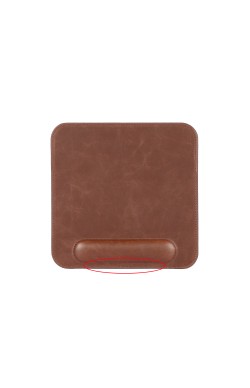 LONDO (MS-46) DERİ MOUSE PAD BİLEK DESTEKLİ RAHATLATICI SÜNGERLİ - KAHVERENGİ