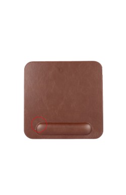 LONDO (MS-54) DERİ MOUSE PAD BİLEK DESTEKLİ RAHATLATICI SÜNGERLİ - KAHVERENGİ