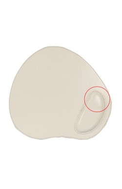 LONDO (MS-946) OVAL DERİ MOUSEPAD BİLEK DESTEKLİ RAHATLATICI SÜNGERLİ - BEYAZ