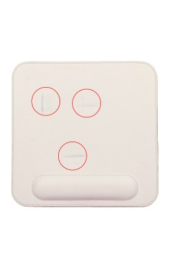 LONDO (PAX-27) DERİ MOUSE PAD BİLEK DESTEKLİ RAHATLATICI SÜNGERLİ - BEYAZ