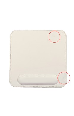 LONDO (PAX-29) DERİ MOUSE PAD BİLEK DESTEKLİ RAHATLATICI SÜNGERLİ - BEYAZ
