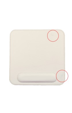 LONDO (PAX-29) DERİ MOUSE PAD BİLEK DESTEKLİ RAHATLATICI SÜNGERLİ - BEYAZ