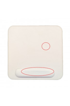 LONDO (PAX-35) DERİ MOUSE PAD BİLEK DESTEKLİ RAHATLATICI SÜNGERLİ - BEYAZ
