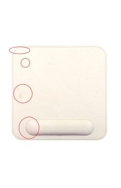 LONDO (PAX-37) DERİ MOUSE PAD BİLEK DESTEKLİ RAHATLATICI SÜNGERLİ - BEYAZ