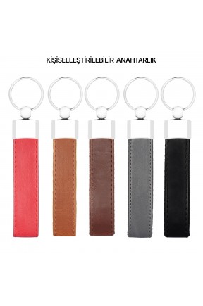 Otto Angelino Kişiselleştirilebilir Suni Deri Anahtarlık (2’li Paket) 