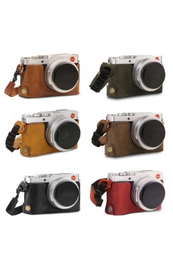 MegaGear Leica D-Lux 7, D-Lux, Typ 109 (Tek Dip) Hakiki Deri Fotoğraf Makinesi Kılıfı