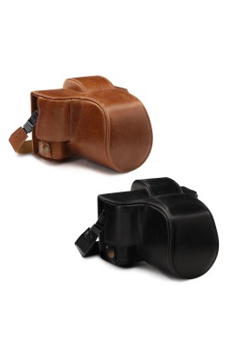 MegaGear Fujifilm X-T100 Gerçek Deri Fotoğraf Makinesi Kılıfı