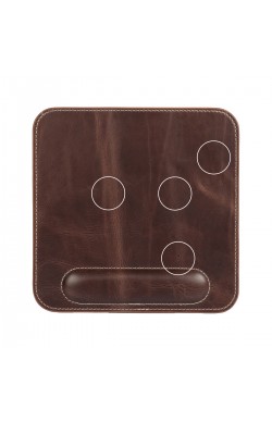 LONDO ( MD123 ) HAKİKİ DERİ MOUSE PAD BİLEK DESTEKLİ RAHATLATICI SÜNGERLİ - Taba