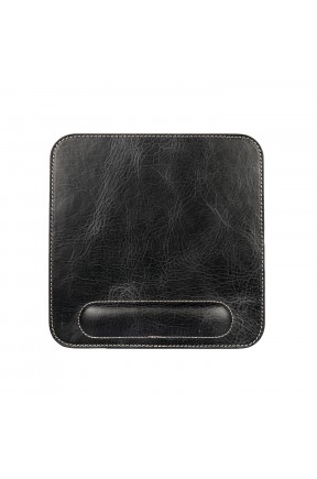 LONDO (MD-35) HAKİKİ DERİ MOUSE PAD BİLEK DESTEKLİ RAHATLATICI SÜNGERLİ - Siyah