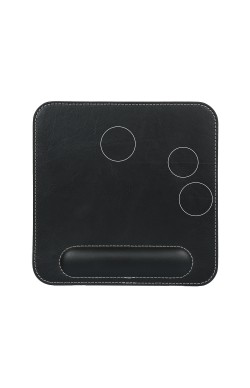 LONDO ( MD86 ) HAKİKİ DERİ MOUSE PAD BİLEK DESTEKLİ RAHATLATICI SÜNGERLİ - Siyah