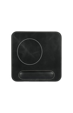 LONDO (MD902) HAKİKİ DERİ MOUSE PAD BİLEK DESTEKLİ RAHATLATICI SÜNGERLİ - Siyah