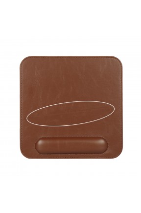 LONDO (MS122) DERİ MOUSE PAD BİLEK DESTEKLİ RAHATLATICI SÜNGERLİ - TABA