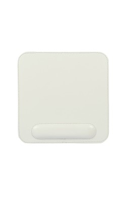 LONDO (MS158) DERİ MOUSE PAD BİLEK DESTEKLİ RAHATLATICI SÜNGERLİ - BEYAZ
