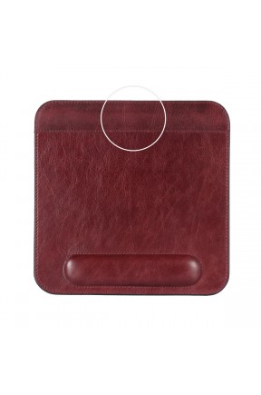 LONDO ( MS186 ) HAKİKİ DERİ MOUSE PAD BİLEK DESTEKLİ RAHATLATICI SÜNGERLİ - BORDO