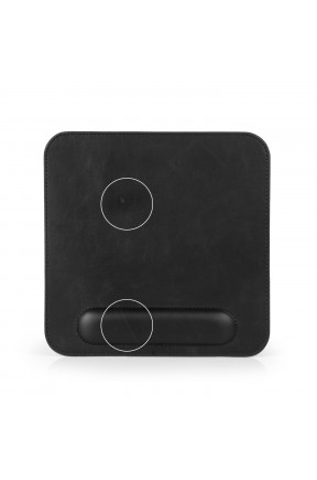 LONDO (MS252) DERİ MOUSE PAD BİLEK DESTEKLİ RAHATLATICI SÜNGERLİ - SİYAH