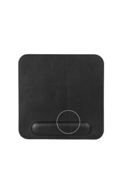 LONDO (MS256) DERİ MOUSE PAD BİLEK DESTEKLİ RAHATLATICI SÜNGERLİ - SİYAH