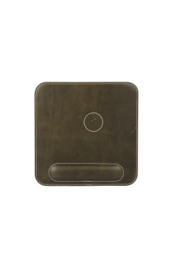 LONDO (MS261) HAKİKİ DERİ MOUSE PAD BİLEK DESTEKLİ RAHATLATICI SÜNGERLİ - HAKİ