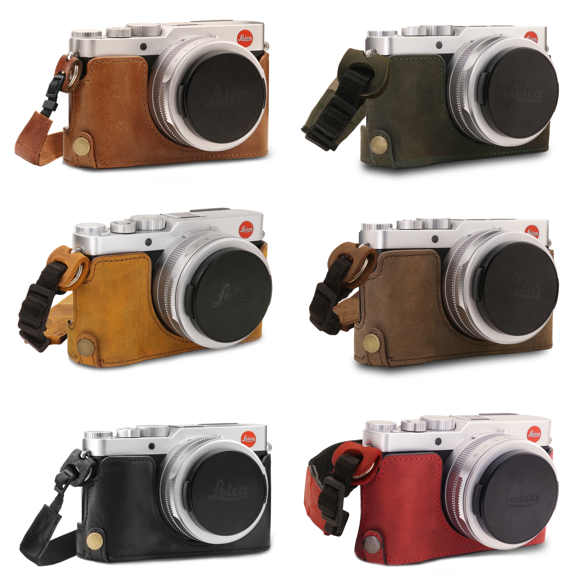 Genuine Real Leather Half Camera Case Bag Cover for Leica D-LUX Typ 109  D-LUX7