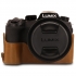 MegaGear Leica V-Lux5 Panasonic FZ1000II Suni Deri Fotoğraf Makinesi Kılıfı