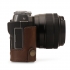 MegaGear Suni Deri Kamera Kılıfı Fujifilm X-A7 ile uyumlu (TEK DİP)