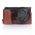 MegaGear Sony ZV-E10 ile Uyumlu Gerçek Deri Yarım Fotoğraf Makinesi Kılıfı