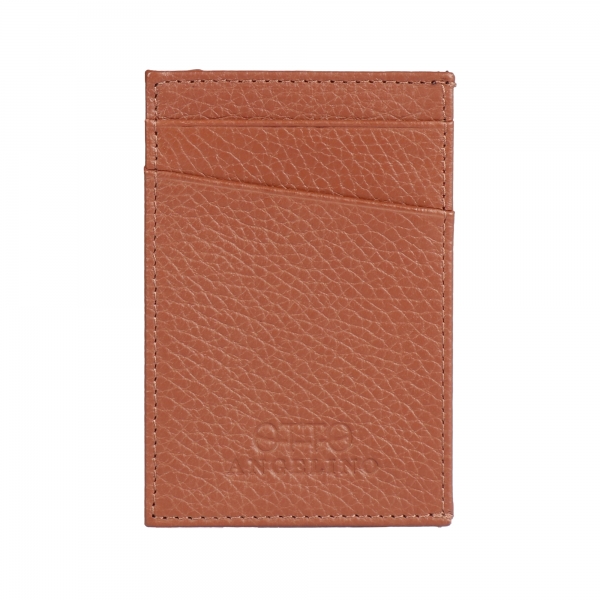 OTTO ANGELİNO (CUZ-423) HAKİKİ DERİ KARTLIK RFID KORUMALI İNCE TASARIM - TABA