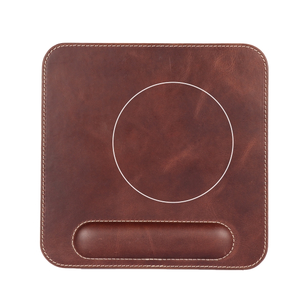 LONDO (MD-870) HAKİKİ DERİ MOUSE PAD BİLEK DESTEKLİ RAHATLATICI SÜNGERLİ - KAHVERENGİ