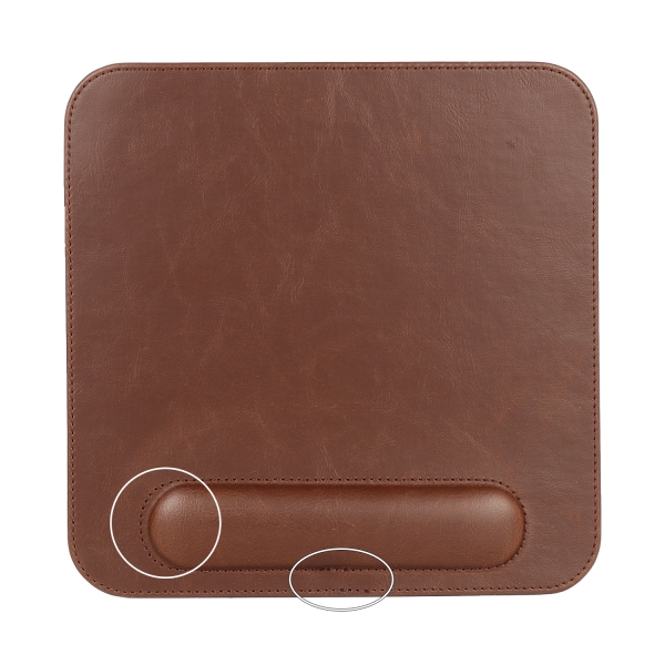 LONDO (PAX-78) DERİ MOUSE PAD BİLEK DESTEKLİ RAHATLATICI SÜNGERLİ - KAHVERENGİ