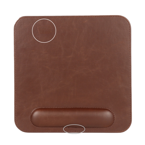 LONDO (PAX-80) DERİ MOUSE PAD BİLEK DESTEKLİ RAHATLATICI SÜNGERLİ - KAHVERENGİ