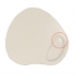 LONDO (MS-946) OVAL DERİ MOUSEPAD BİLEK DESTEKLİ RAHATLATICI SÜNGERLİ - BEYAZ