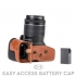 MegaGear Canon T7i 760D Kiss X9i 8000D için Gerçek Deri Fotoğraf Makinesi Kılıfı