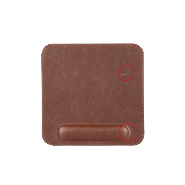 LONDO (MS-48) DERİ MOUSE PAD BİLEK DESTEKLİ RAHATLATICI SÜNGERLİ - KAHVERENGİ