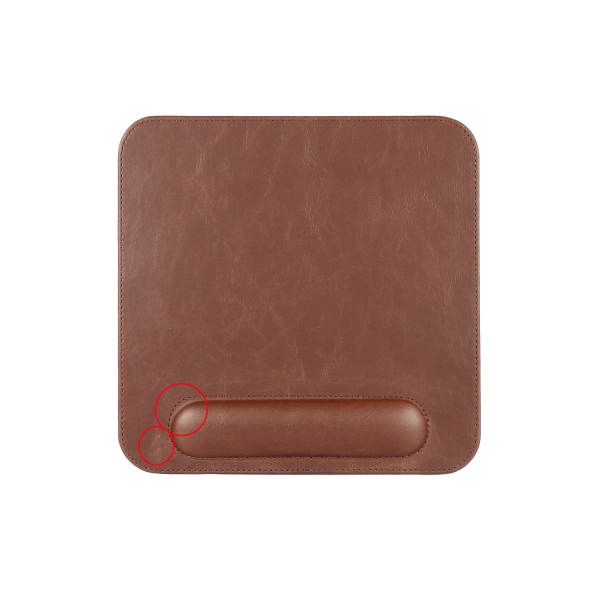 LONDO (MS-50) DERİ MOUSE PAD BİLEK DESTEKLİ RAHATLATICI SÜNGERLİ - KAHVERENGİ