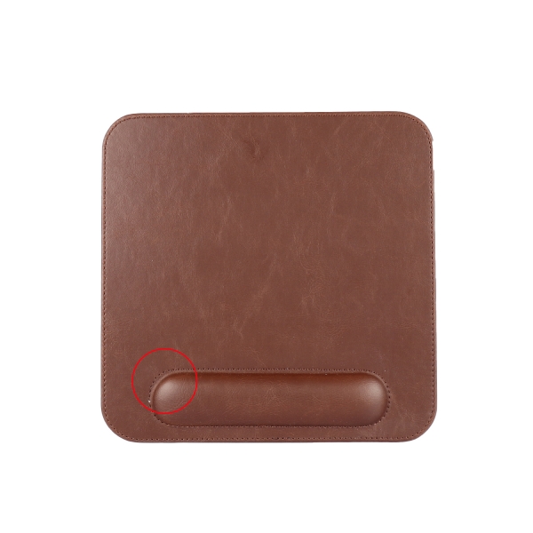 LONDO (MS-54) DERİ MOUSE PAD BİLEK DESTEKLİ RAHATLATICI SÜNGERLİ - KAHVERENGİ