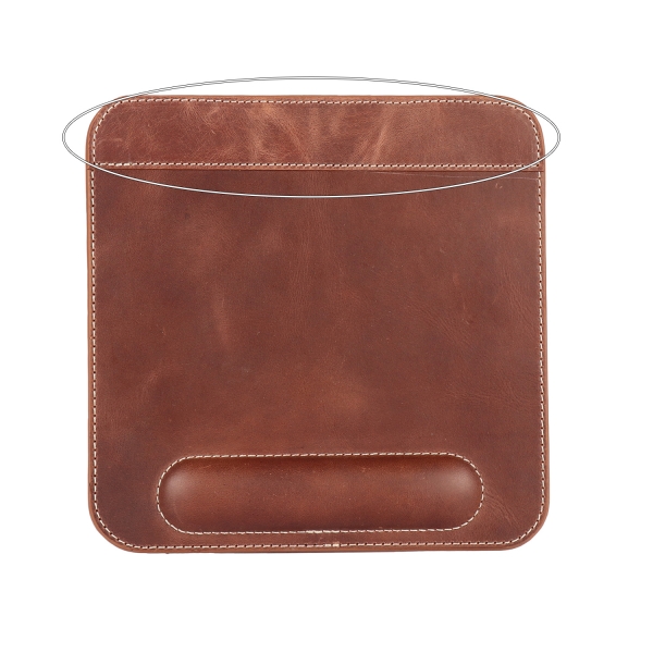 LONDO (MD-15) HAKİKİ DERİ MOUSE PAD BİLEK DESTEKLİ RAHATLATICI SÜNGERLİ - KAHVERENGİ