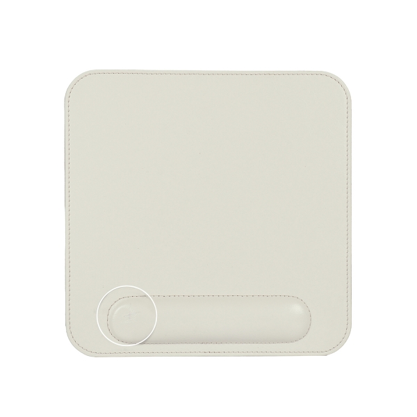 LONDO (MS106) SUNİ DERİ MOUSE PAD BİLEK DESTEKLİ RAHATLATICI SÜNGERLİ - BEYAZ