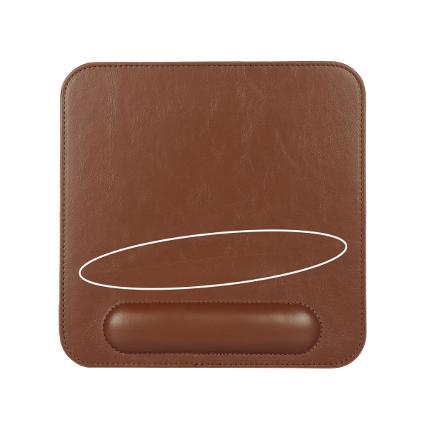 LONDO (MS124) DERİ MOUSE PAD BİLEK DESTEKLİ RAHATLATICI SÜNGERLİ - TABA