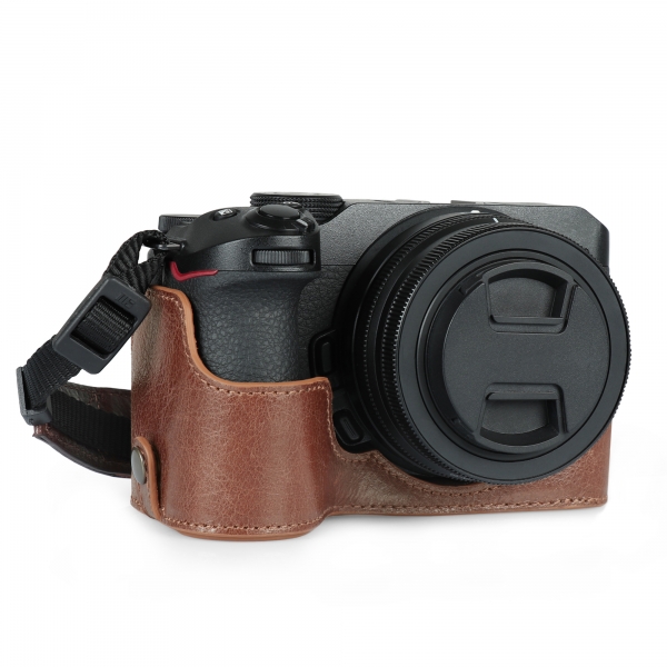 MegaGear Gerçek Deri Nikon Z30 ile Uyumlu Yarım Kamera Kılıfı