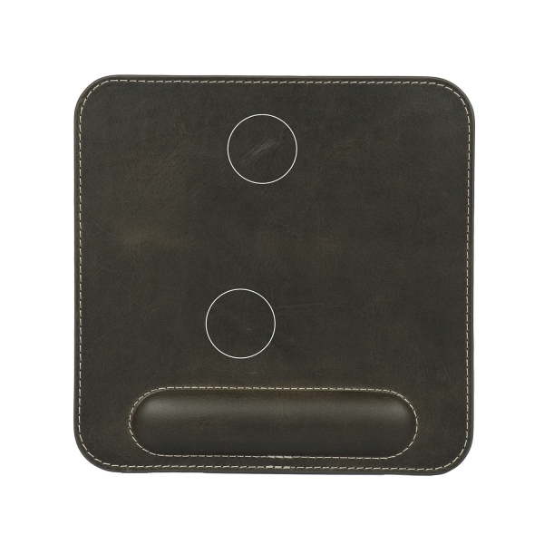 LONDO ( MD91 ) HAKİKİ DERİ MOUSE PAD BİLEK DESTEKLİ RAHATLATICI SÜNGERLİ - HAKİ