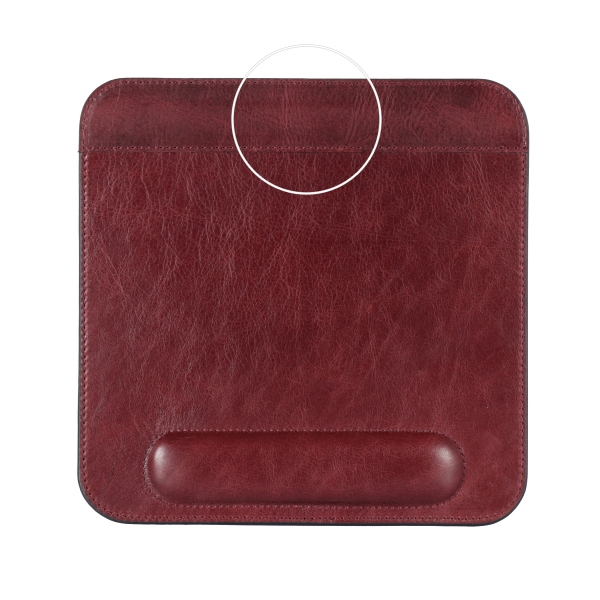 LONDO ( MS186 ) HAKİKİ DERİ MOUSE PAD BİLEK DESTEKLİ RAHATLATICI SÜNGERLİ - BORDO